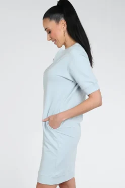 Moscow sister 50-06 Jurk korte mouw Licht blauw