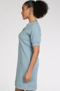 Moscow sister 50-06 Jurk korte mouw Vergrijsd blauw