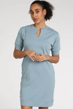 Moscow sister 50-06 Jurk korte mouw Vergrijsd blauw