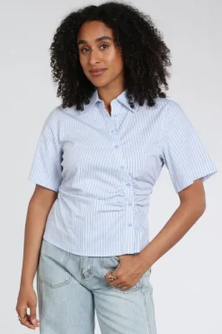 Neo Noir 169490 Blouse korte mouw Licht blauw