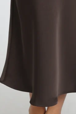 Neo Noir Bovary skirt Rok wijd lang Donker bruin