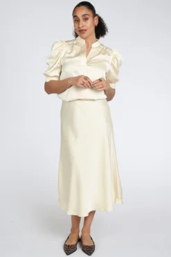 Neo Noir Bovary skirt Rok wijd lang Licht geel