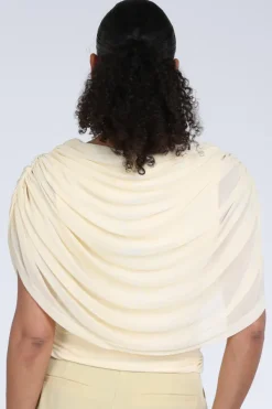 Neo Noir Cottuna Drapy Mesh top Top Licht geel