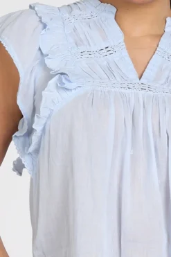 Neo Noir Jayla S Voile top Top Licht blauw