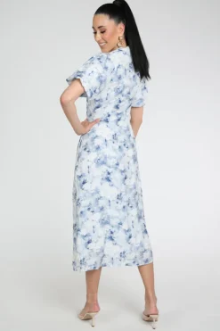 Neo Noir 168060 Jurk korte mouw Licht blauw
