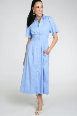Neo Noir 167585 Jurk korte mouw Licht blauw
