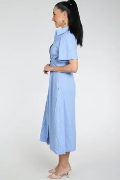 Neo Noir 167585 Jurk korte mouw Licht blauw