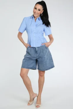 Neo Noir Rosel denim shorts Short Blue denim