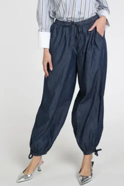 Neo Noir Roxane balloon denim Broek Blue denim