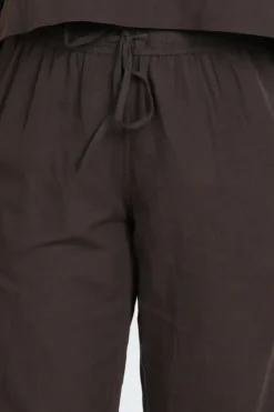 Neo Noir Sonar Linen pants Broek Donker bruin
