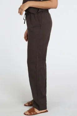 Neo Noir Sonar Linen pants Broek Donker bruin