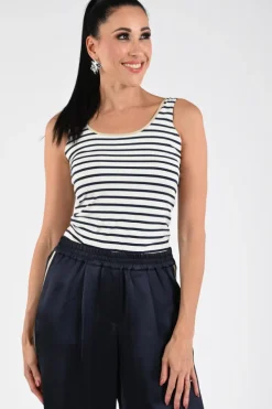 Nukus Juba stripe Top Marine