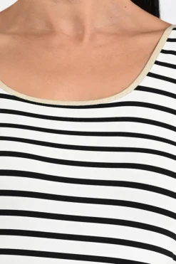 Nukus Juba stripe Top Zwart