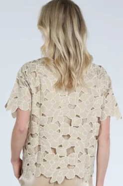 Nukus NKS01181 Blouse korte mouw Camel