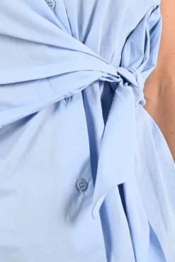 Nukus NKS01156 Blouse korte mouw Licht blauw
