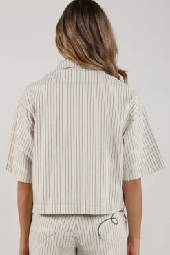 Nukus NKS02170 Blouse korte mouw Off white