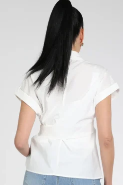 Nukus NKS01156 Blouse korte mouw Off white