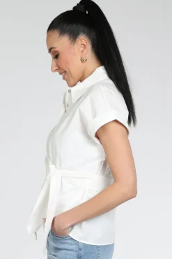 Nukus NKS01156 Blouse korte mouw Off white