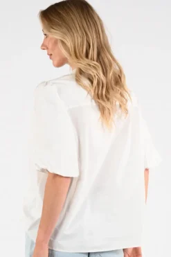 Nukus NKS02214 Blouse korte mouw Off white