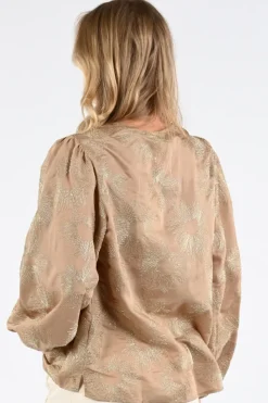 Nukus NKS02183 Blouse lange mouw Bruin