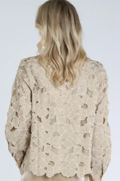Nukus NKS02228 Blouse lange mouw Camel