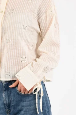 Nukus NKS02200 Blouse lange mouw Ecru
