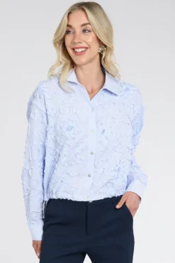 Nukus NKS02255 Blouse lange mouw Licht blauw