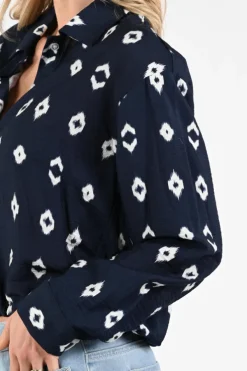 Nukus NKS02141 Blouse lange mouw Marine