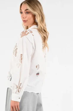 Nukus NKS02174 Blouse lange mouw Off white