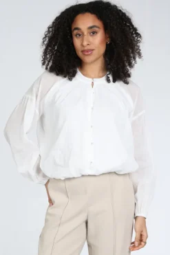 Nukus NKS02128 Blouse lange mouw Off white