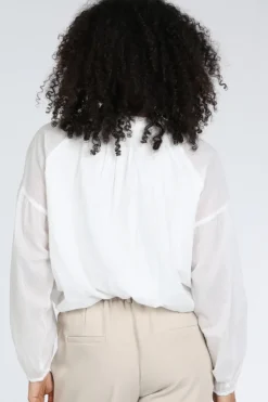 Nukus NKS02128 Blouse lange mouw Off white
