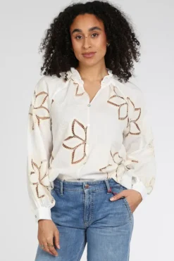Nukus NKS02139 Blouse lange mouw Off white