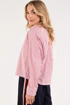 Nukus NKS02104 Blouse lange mouw Rood