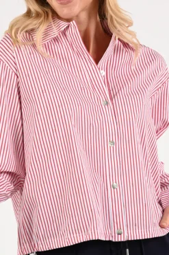 Nukus NKS02104 Blouse lange mouw Rood