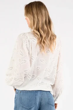 Nukus NKS02103 Blouse lange mouw Wit