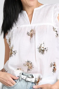 Nukus NKS01166 Blouse mouwloos Off white