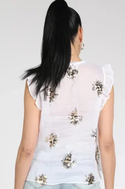 Nukus NKS01166 Blouse mouwloos Off white