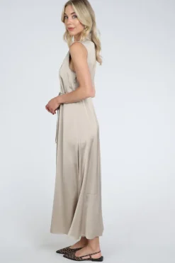 Nukus NKS14018 Jurk lange mouw Taupe