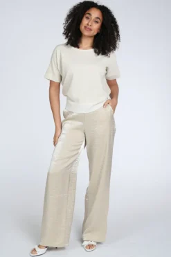 Nukus NKS01174 Pull korte mouw Zand