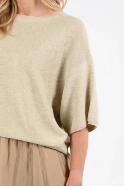 Nukus NKS03057 Pull korte mouw Zand