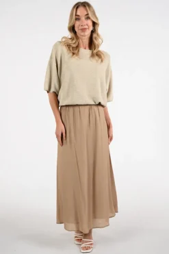Nukus NKS10022 Rok wijd lang Camel