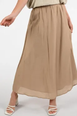 Nukus NKS10022 Rok wijd lang Camel