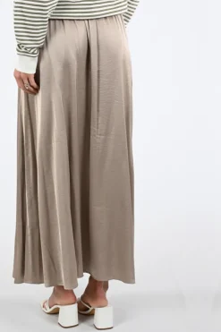 Nukus NKS09075 Rok wijd lang Taupe
