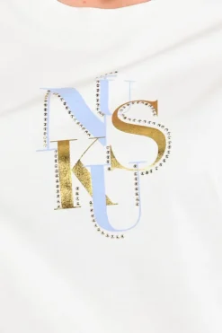 Nukus NKS04018 T-shirt korte mouw Off white