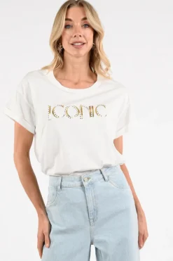 Nukus NKS04025 T-shirt korte mouw Off white