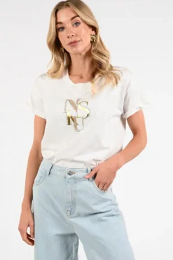 Nukus NKS04018 T-shirt korte mouw Off white