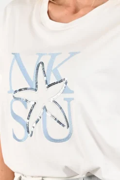 Nukus NKS04026 T-shirt korte mouw Off white