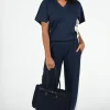Ornella leder tas Tas Marine