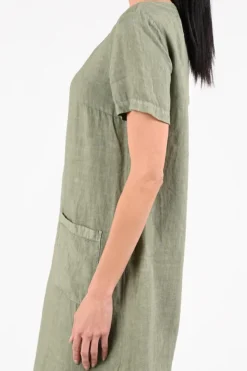Oui 97170 Jurk korte mouw Kaki