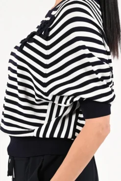 Oui 97427 Pull korte mouw Marine
